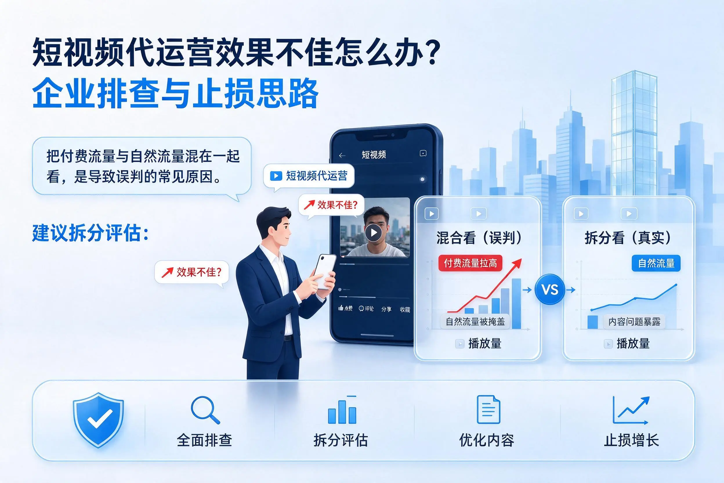 短视频代运营效果不佳怎么办?呼和浩特企业排查与止损思路